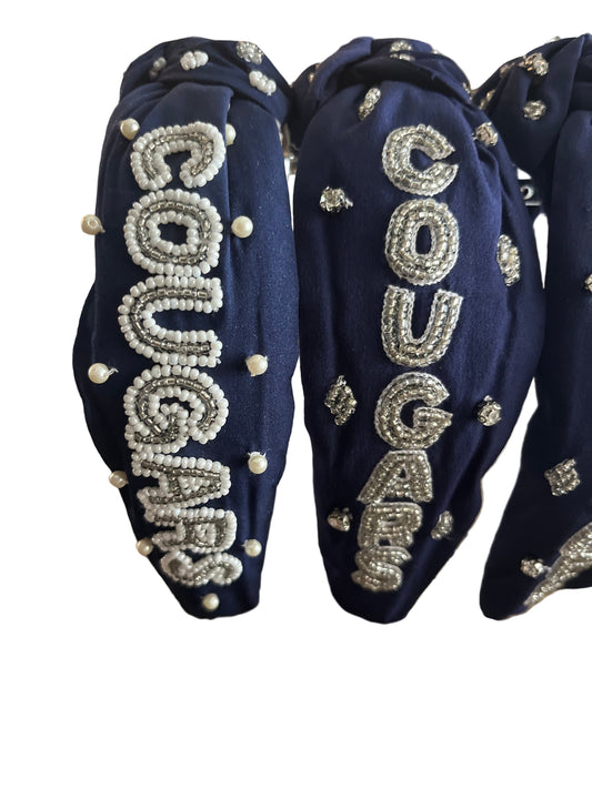 Cougars Beaded Headband
