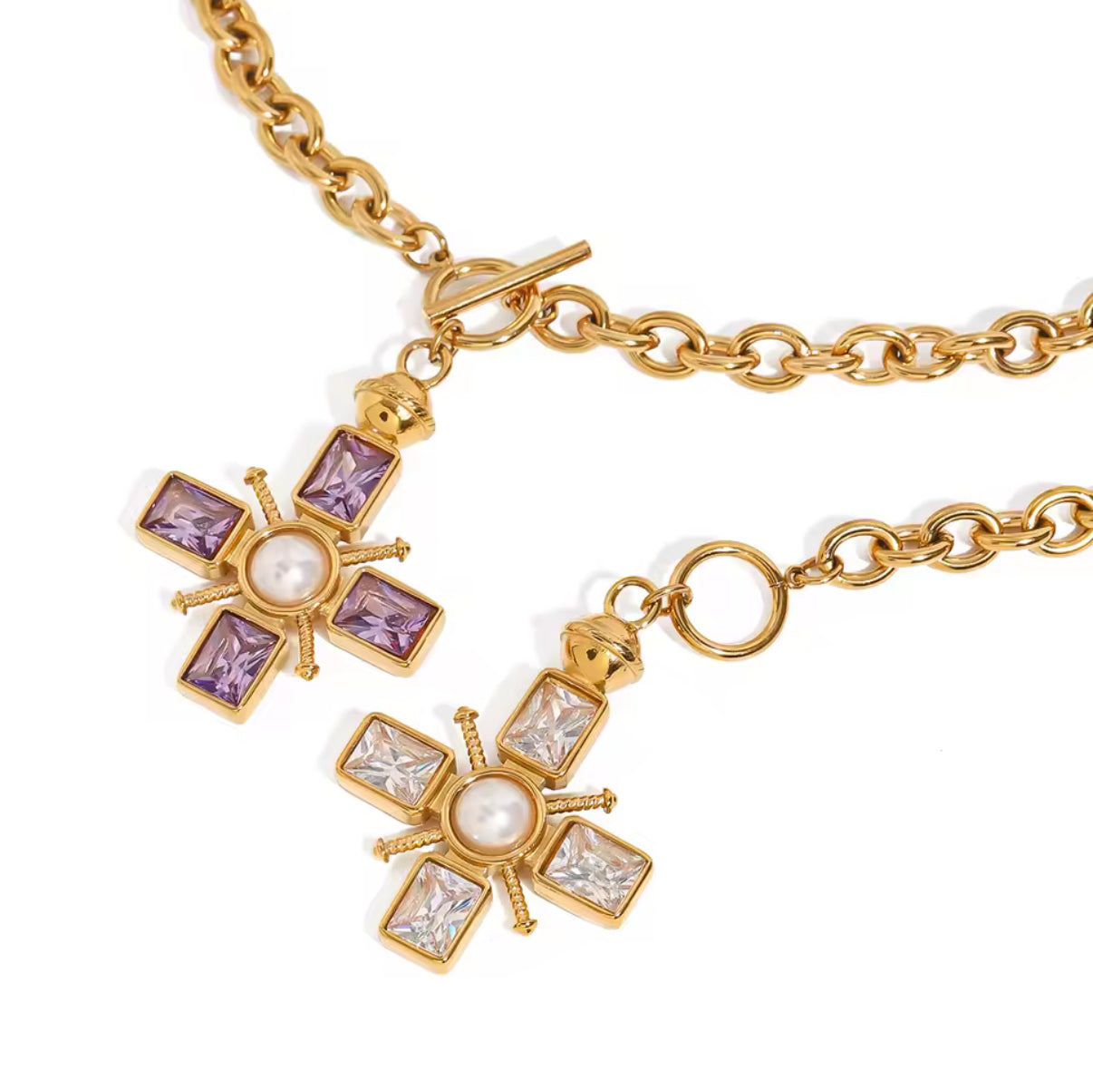 Radiant Cross Necklace
