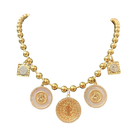 Saint Benedict Charm Necklace