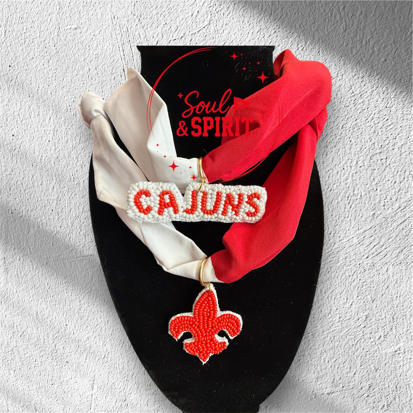 Cajuns Game Day Scarf Necklace